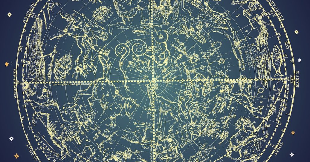 Vintage zodiac constellation